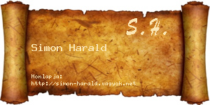 Simon Harald névjegykártya