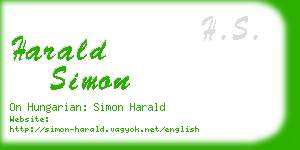 harald simon business card